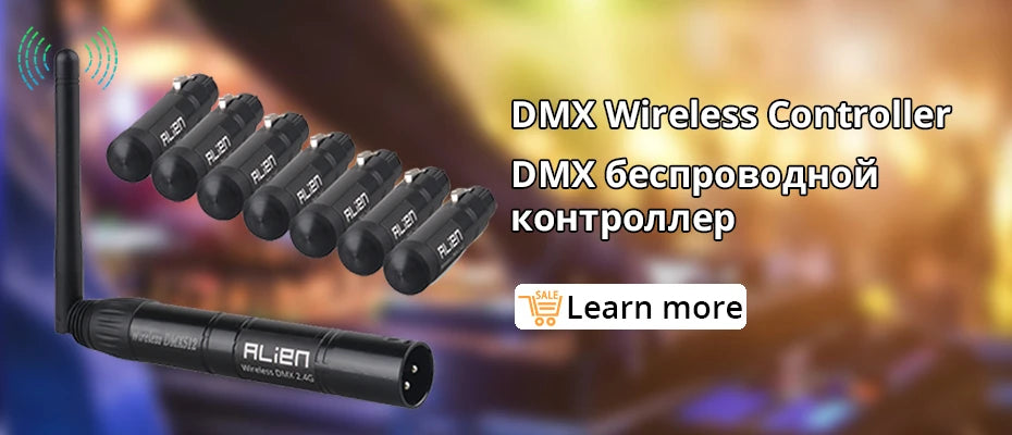 ALIEN DMX512 Contrôleur sans fil Récepteur Émetteur 2.4G ISM Dif Distance de communication 300m pour Scène Par DJ Disco Bar Lumières