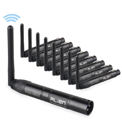 ALIEN DMX512 Contrôleur sans fil Récepteur Émetteur 2.4G ISM Dif Distance de communication 300m pour Scène Par DJ Disco Bar Lumières