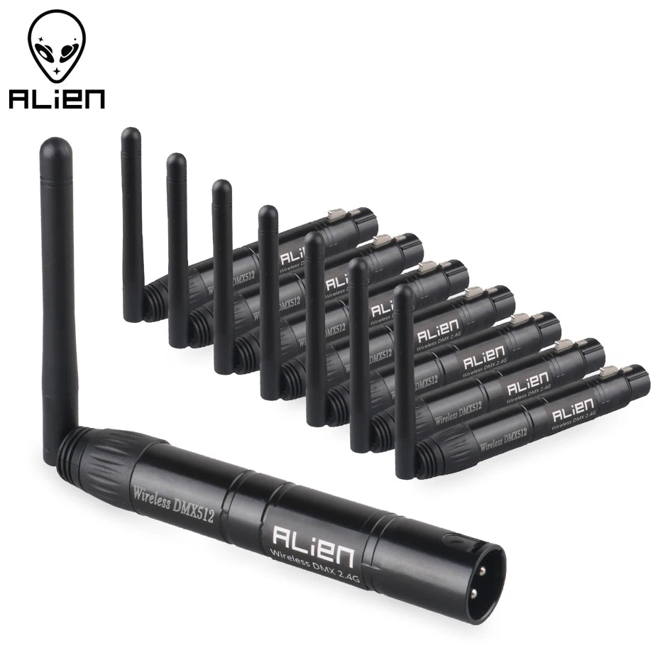 ALIEN DMX512 Contrôleur sans fil Récepteur Émetteur 2.4G ISM Dif Distance de communication 300m pour Scène Par DJ Disco Bar Lumières