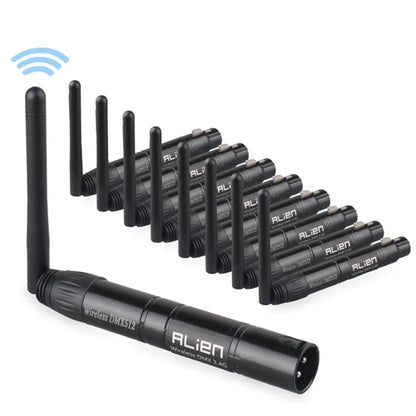 ALIEN DMX512 Contrôleur sans fil Récepteur Émetteur 2.4G ISM Dif Distance de communication 300m pour Scène Par DJ Disco Bar Lumières