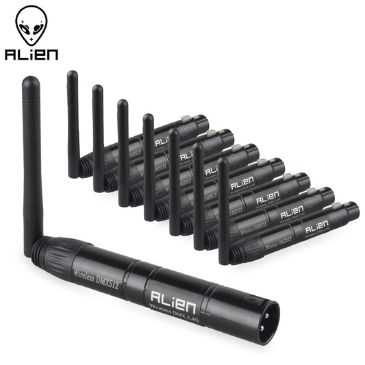 ALIEN DMX512 Contrôleur sans fil Récepteur Émetteur 2.4G ISM Dif Distance de communication 300m pour Scène Par DJ Disco Bar Lumières