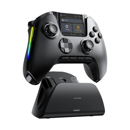 Manette de jeu sans fil intelligente Manbaone 50 V2 pour PC, Bluetooth, écran 2 pouces, compatible Steam Mobile