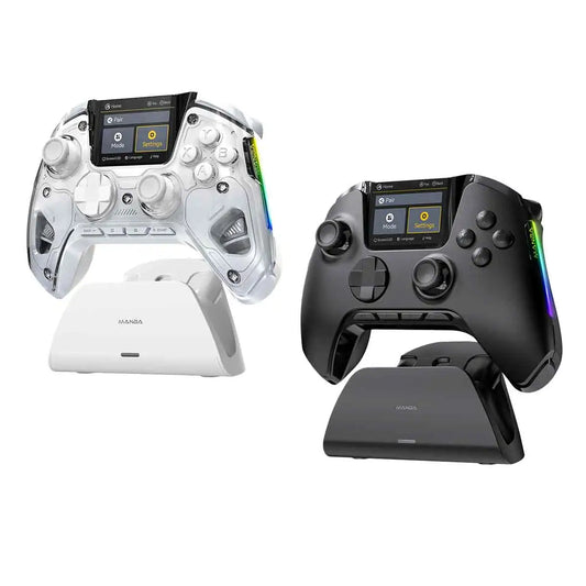 Manette de jeu sans fil intelligente Manbaone 50 V2 pour PC, Bluetooth, écran 2 pouces, compatible Steam Mobile