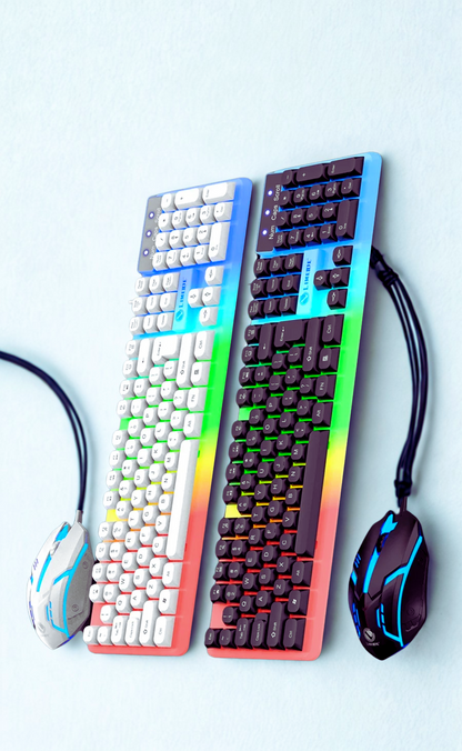 NG GTX350 – Ensemble Clavier + Souris Gaming pour Ordinateur / Laptop, Rétroéclairé, Kit Gamer avec Clavier Filaire USB LED – Modèle GTX350 Noir